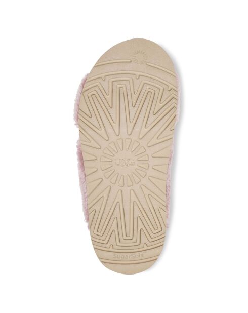 Mules fourrées en Laine  Fuzz Sugar Cross Slide roses