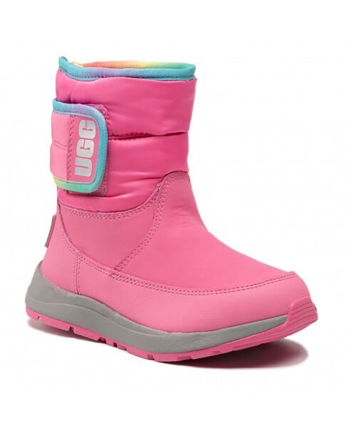 Boots doublées Polaire en Cuir imperméable Toty Weather roses