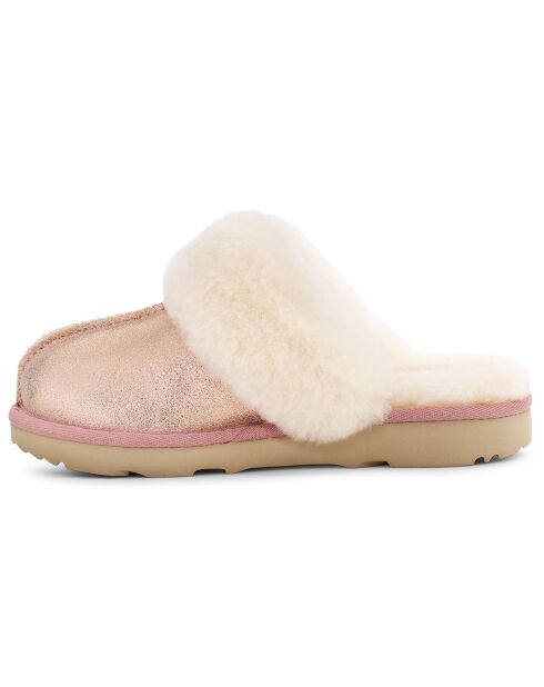 Chaussons een Peau de Moutonmétallisé Cozy Glitter roses