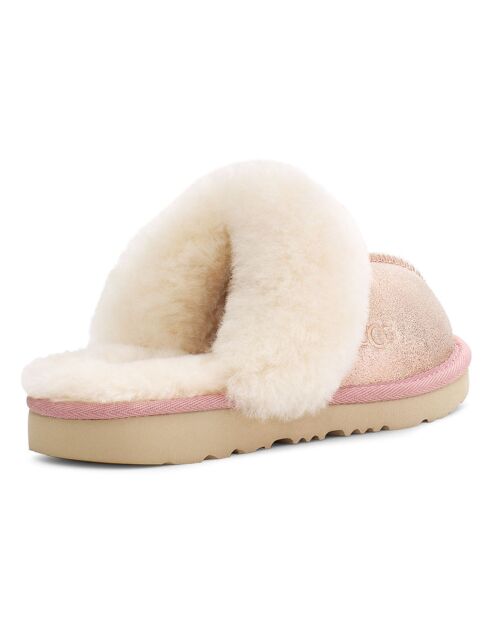 Chaussons een Peau de Moutonmétallisé Cozy Glitter roses
