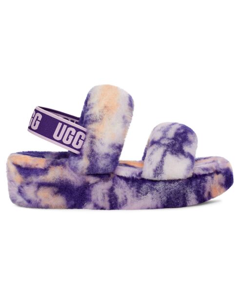 Sandales chaussons en Peau de mouton Oh Yeah Marble violettes