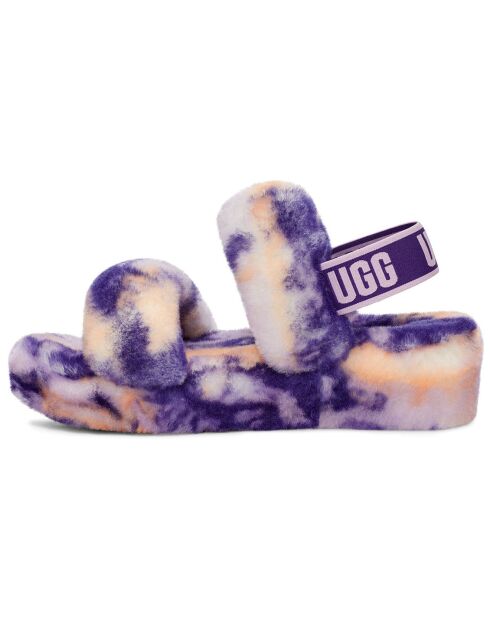 Sandales chaussons en Peau de mouton Oh Yeah Marble violettes