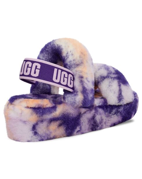 Sandales chaussons en Peau de mouton Oh Yeah Marble violettes