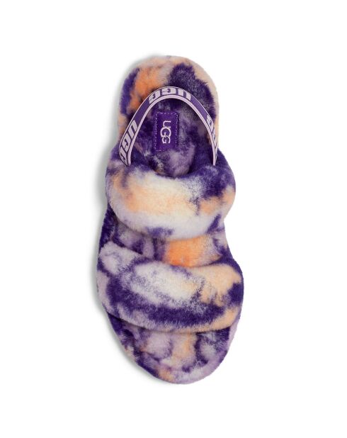 Sandales chaussons en Peau de mouton Oh Yeah Marble violettes