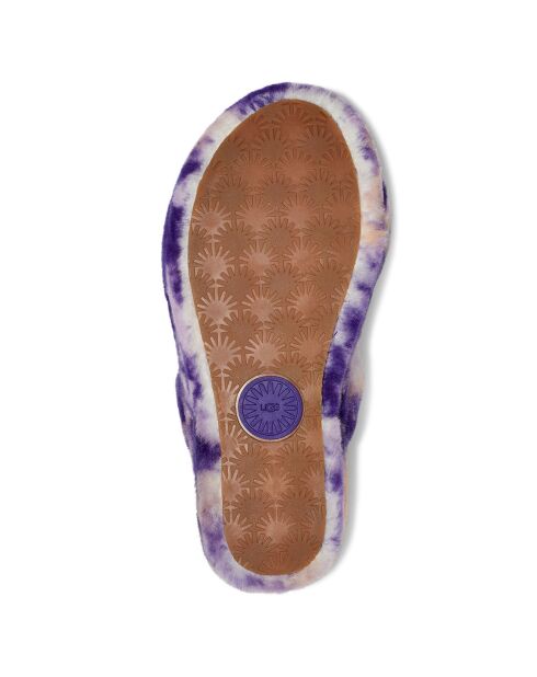 Sandales chaussons en Peau de mouton Oh Yeah Marble violettes