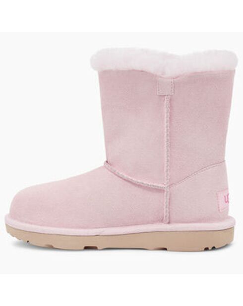 Boots fourrées Laine en Velours de Ciir Irina Star Charm roses