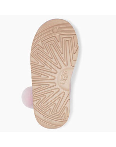 Boots fourrées Laine en Velours de Ciir Irina Star Charm roses