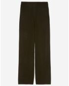 Pantalon en Laine vierge mélangée marron foncé