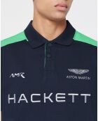 Polo Droit Multi Patch Aston Martin Racing bleu/blanc/vert fluo