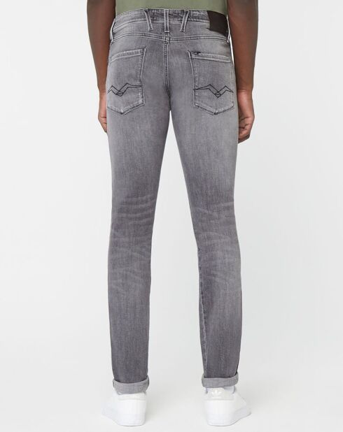 Jean Slim Aged Eco Anbass gris moyen