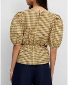 Blouse Kro en Coton mélangé gaufrée moutarde