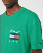 T-Shirt aus 100% Bio-Baumwolle mit grünem Rückenprint