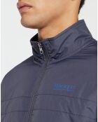 Blouson bi-matière bleu marine