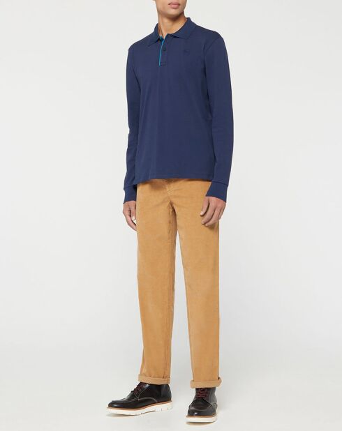 Polo Stretch Piqué bleu marine