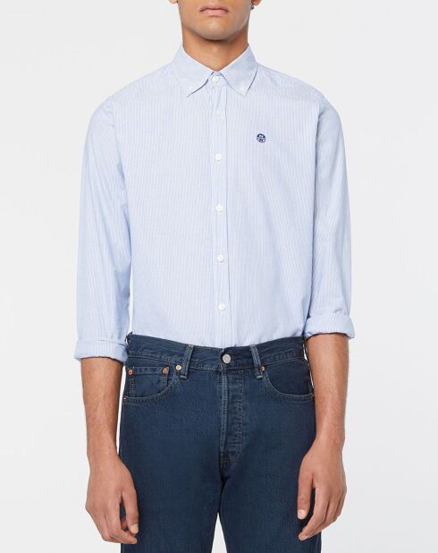 Chemise Regular Oxford Rayée blanc/bleu