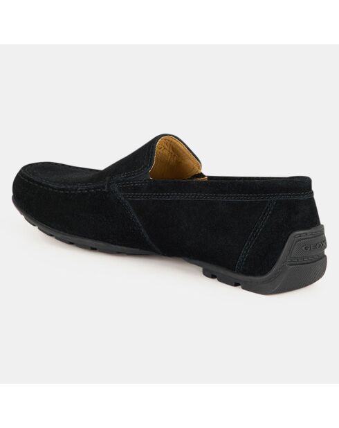 Mocassins en Velours de Cuir Moner noirs