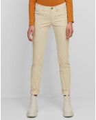 Pantalon Slim en Velours de coton bio  Mavas écru