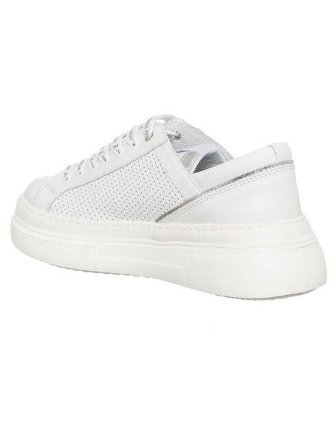 Sneakers en Cuir Brena blanc/argenté