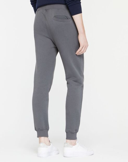 Jogging 100% Coton Bio Fleece Bottoms gris foncé