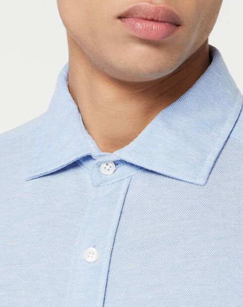 Chemise ample en  Jersey Pique bleu clair