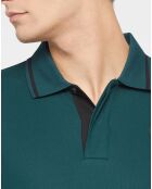 Polo droit Coolmax® vert foncé