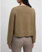 Pull en Maille de coton stretch Basique marron