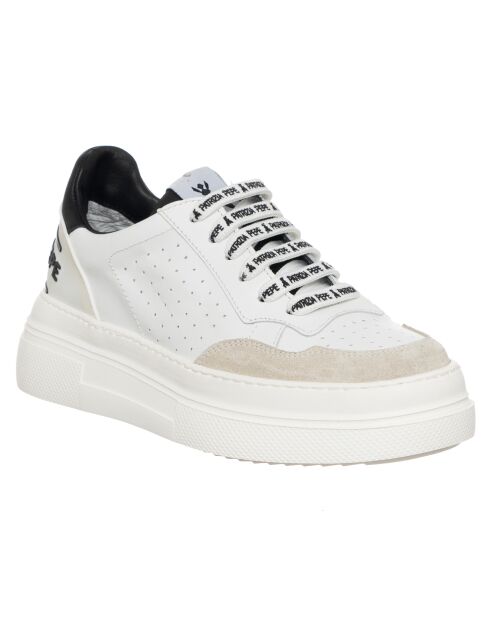 Sneakers en Cuir Gemma blanc/noir