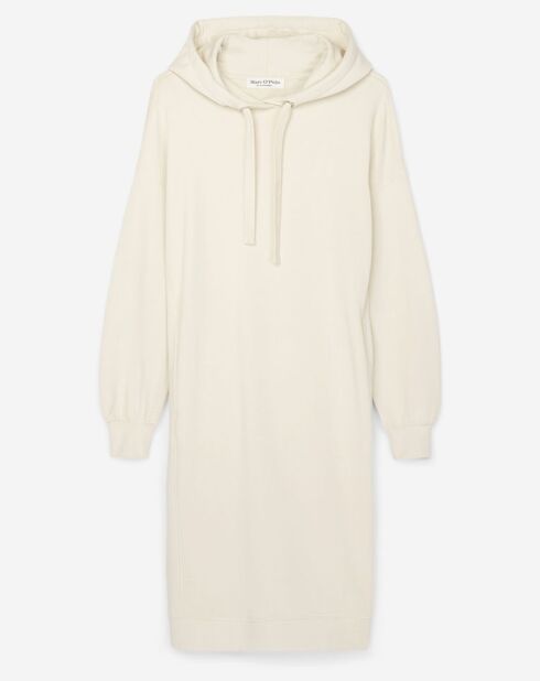 Robe sweat en Coton bio écrue