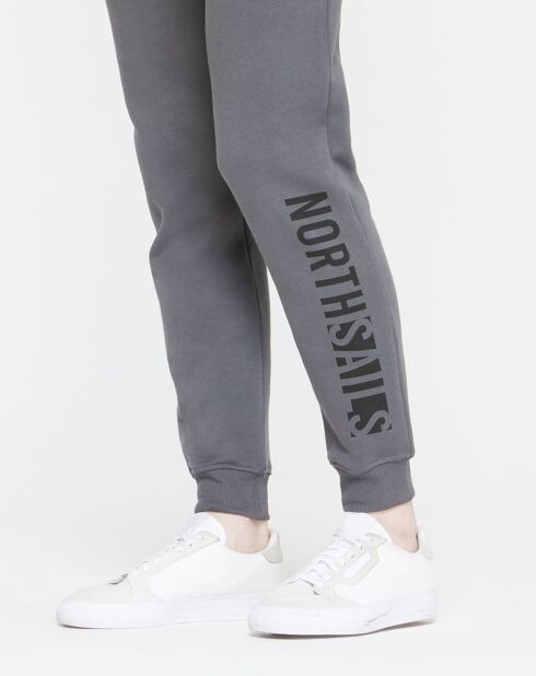 Jogging 100% Coton Bio Fleece Bottoms gris foncé