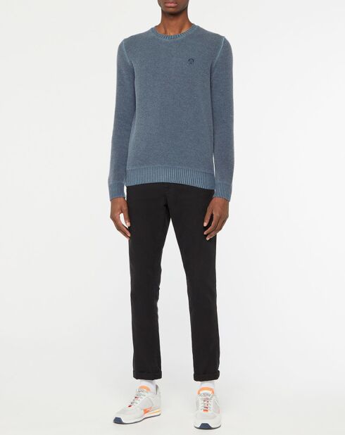 Pull en Laine mélangée Geo bleu