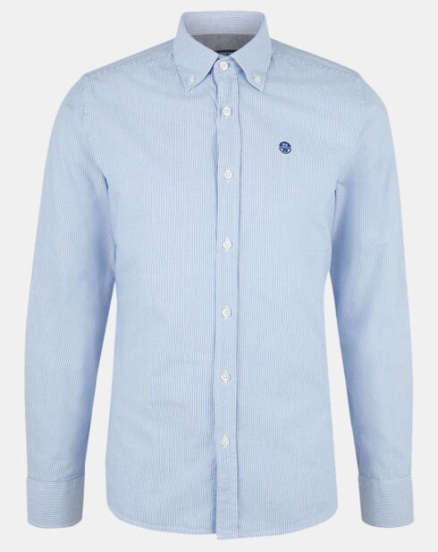 Chemise Regular Oxford Rayée blanc/bleu