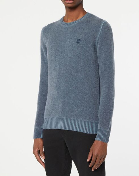 Pull en Laine mélangée Geo bleu