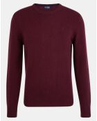 Pull 100% Laine d'agneau bordeaux