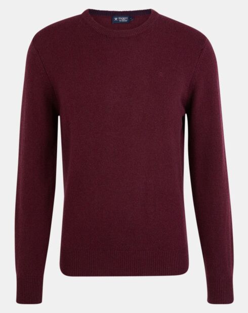 Pull 100% Laine d'agneau bordeaux