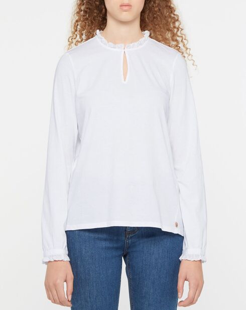 Martine weiße Bluse aus 100% Bio-Baumwolle