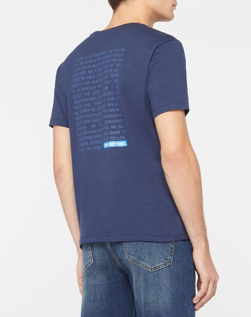 T-Shirt en Coton Bio Go Beyond bleu marine