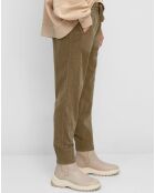 Pantalon en Velours de coton Milleraies kaki