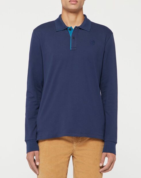 Polo Stretch Piqué bleu marine