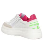 Sneakers en Cuir Gemma blanc/fuchsia