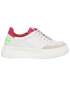 Sneakers en Cuir Gemma blanc/fuchsia