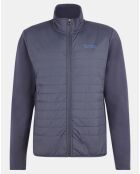 Blouson bi-matière bleu marine