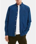 Chemise Unie Indigo bleue