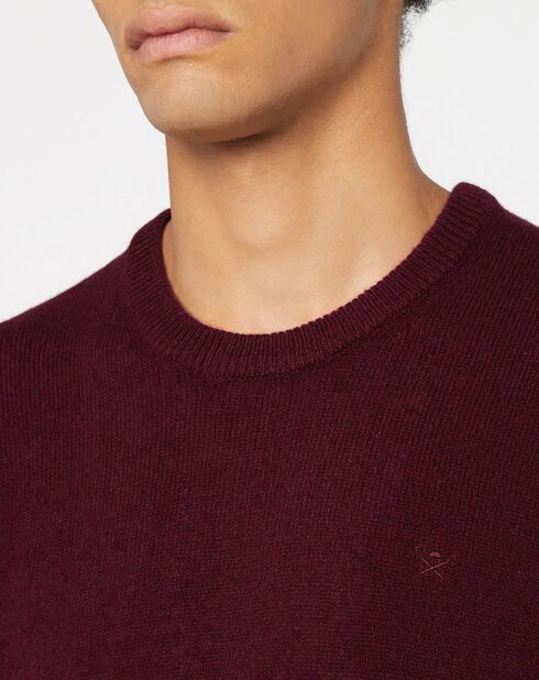 Pull 100% Laine d'agneau bordeaux