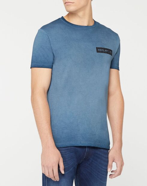 T-Shirt Tape Black bleu clair