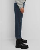 Pantalon de Jogging en Velours de côtelé bleu marine