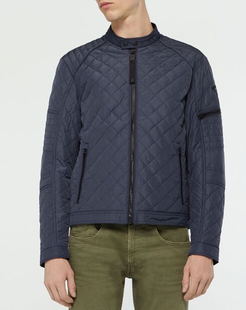 Blouson Padded Matelassé bleu