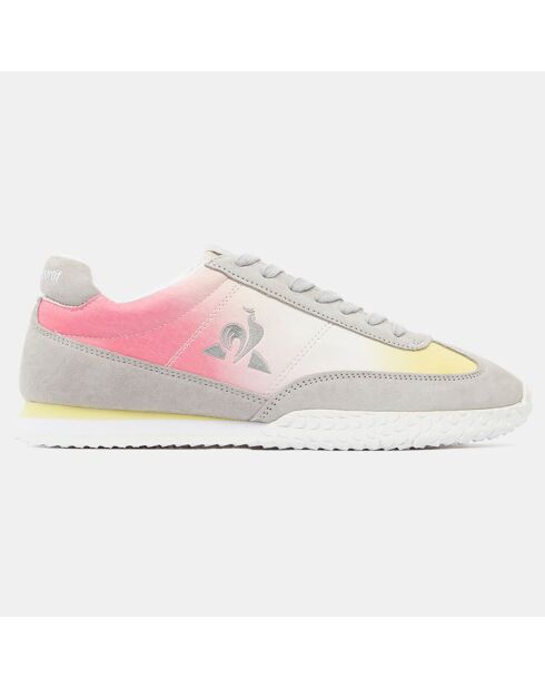Baskets en Velours de Cuir Le Coq Sportif x Papier Tigre Veloce multicolores