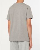 T-Shirt Musa en Coton gris/blanc