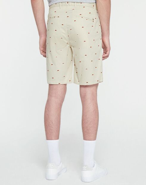 Stuart Shorts - ecrufarbener Mikrodruck