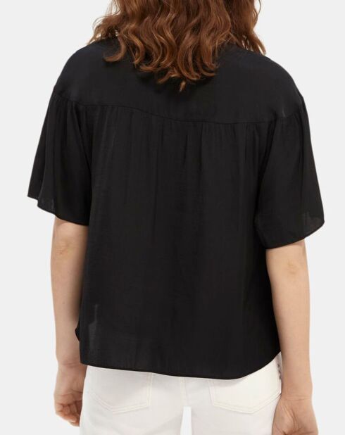 Blouse Lacet noire